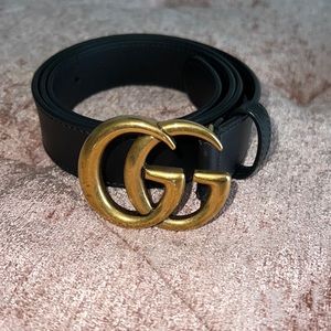 AUTHENTIC GUCCI Leather belt with Double G buckle
